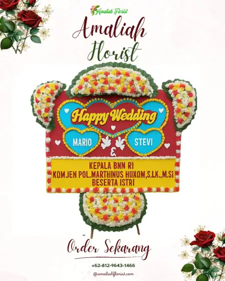 Papan Bunga Pernikahan Plumpungrejo